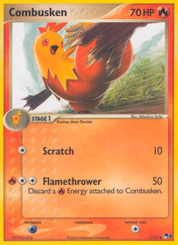 Combusken Pokemon card (7/17, POP Series 3)