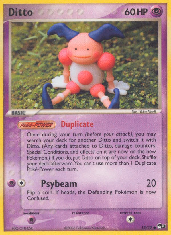 Ditto Pokemon card (12/17, POP Series 3)