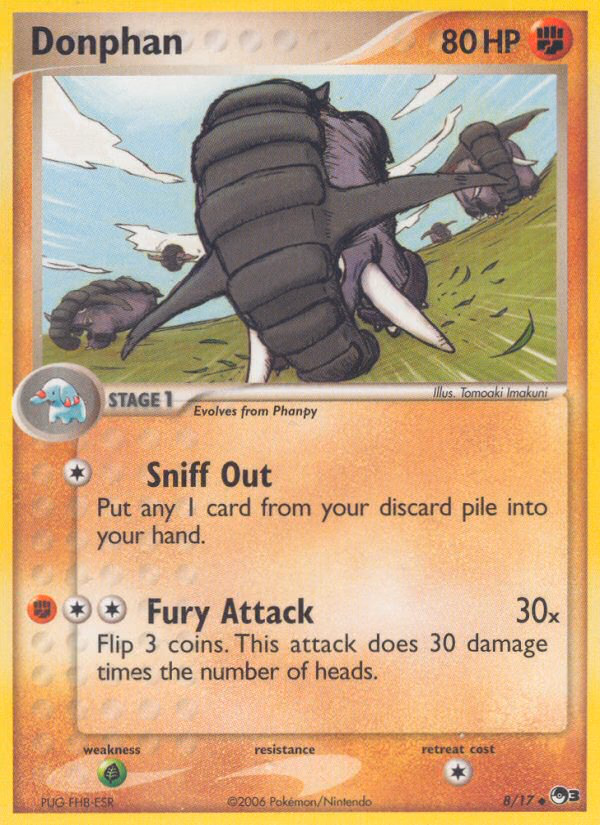 Donphan Pokemon card (8/17, POP Series 3)