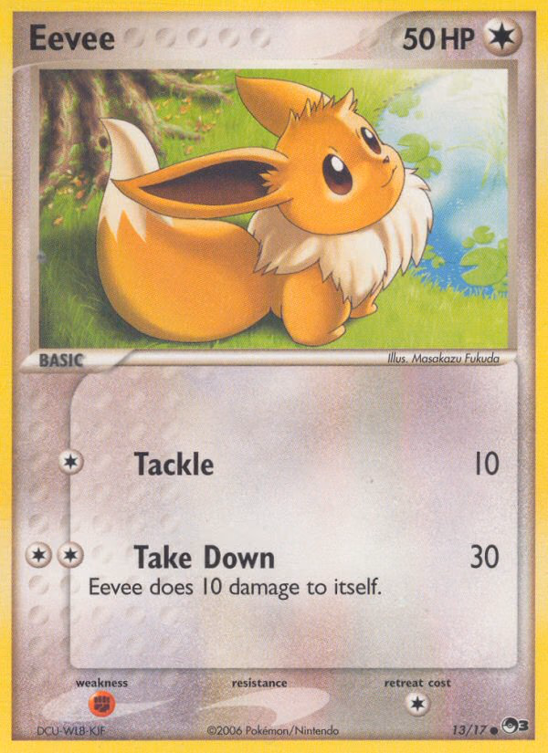 Eevee Pokemon card (13/17, POP Series 3)