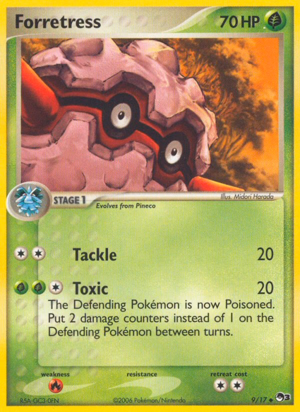 Forretress Pokemon card (9/17, POP Series 3)