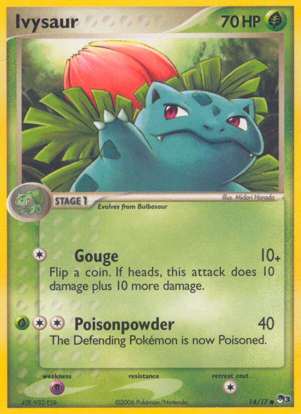 Ivysaur Pokemon card (14/17, POP Series 3)