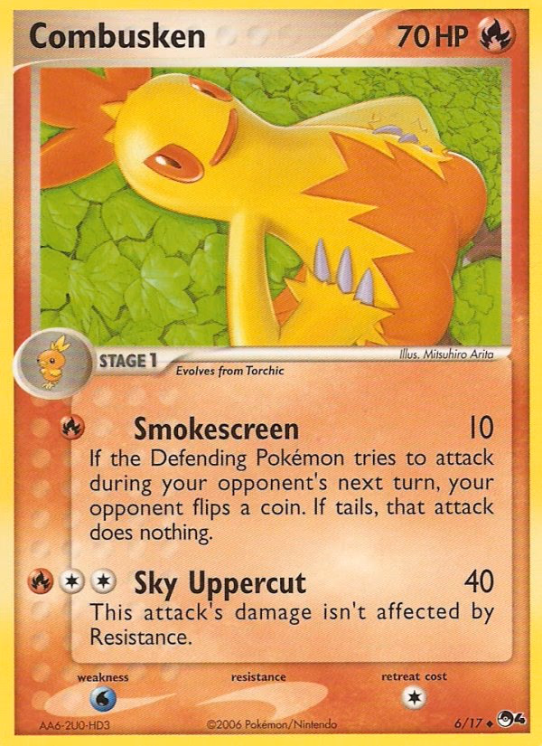 Combusken Pokemon card (6/17, POP Series 4)