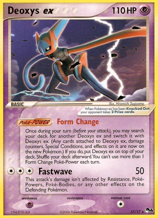 Deoxys ex Pokemon card (17/17, POP Series 4)
