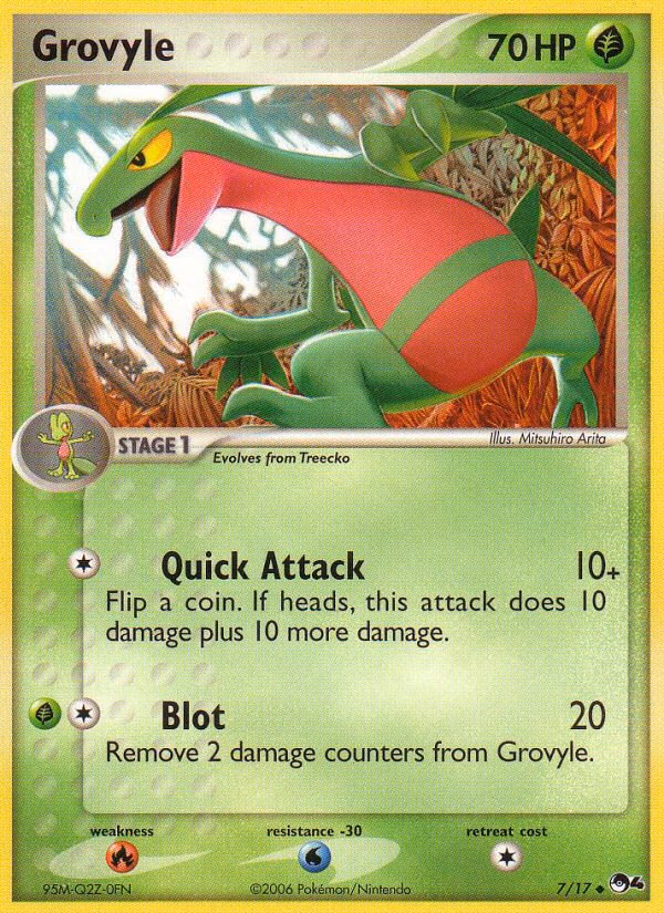 Grovyle Pokemon card (7/17, POP Series 4)