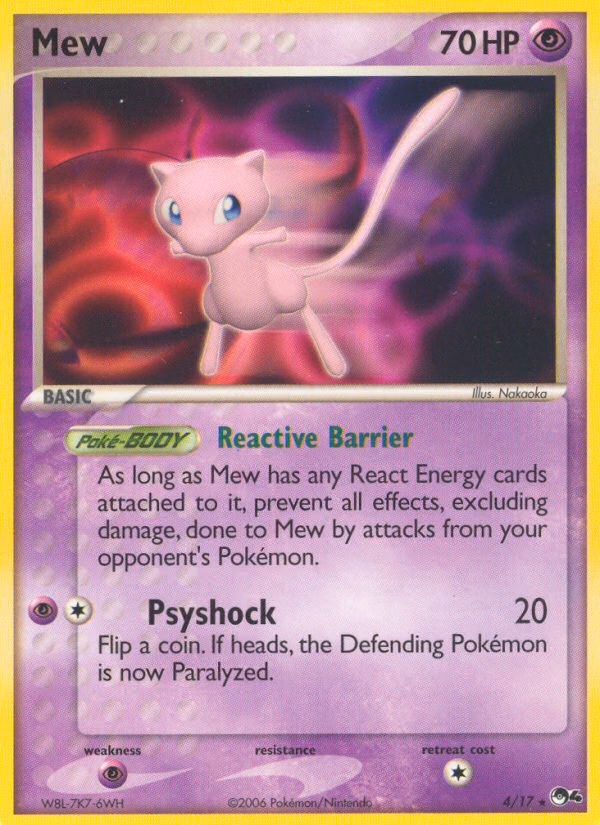 Mew Pokemon card (4/17, POP Series 4)