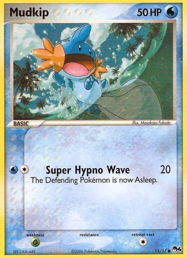 Mudkip Pokemon card (11/17, POP Series 4)