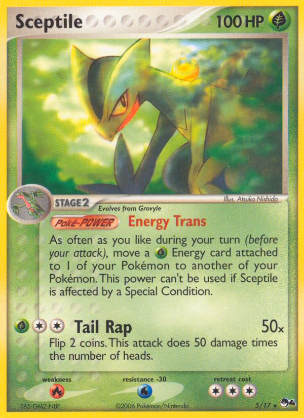 Sceptile Pokemon card (5/17, POP Series 4)