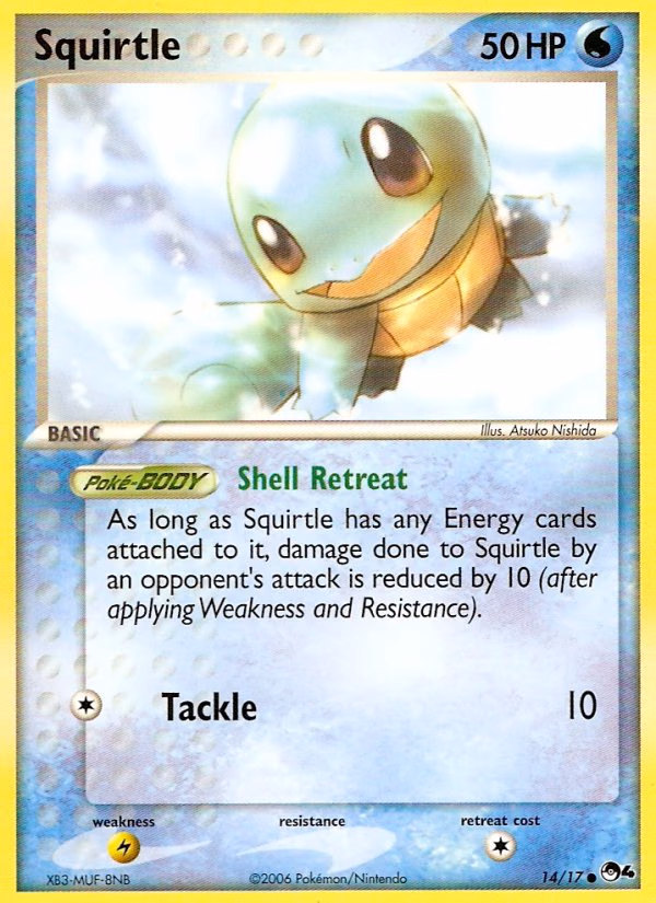 Squirtle Pokemon card (14/17, POP Series 4)