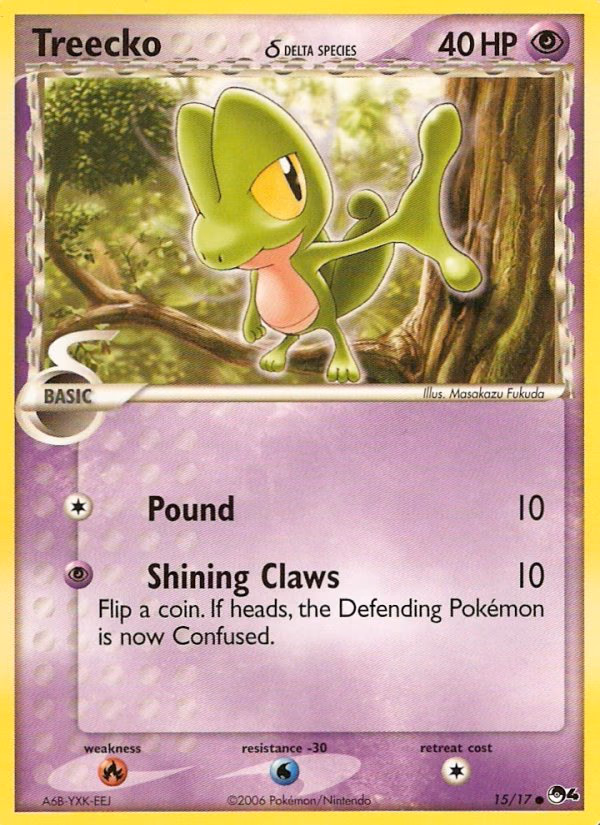 Treecko δ Pokemon card (15/17, POP Series 4)