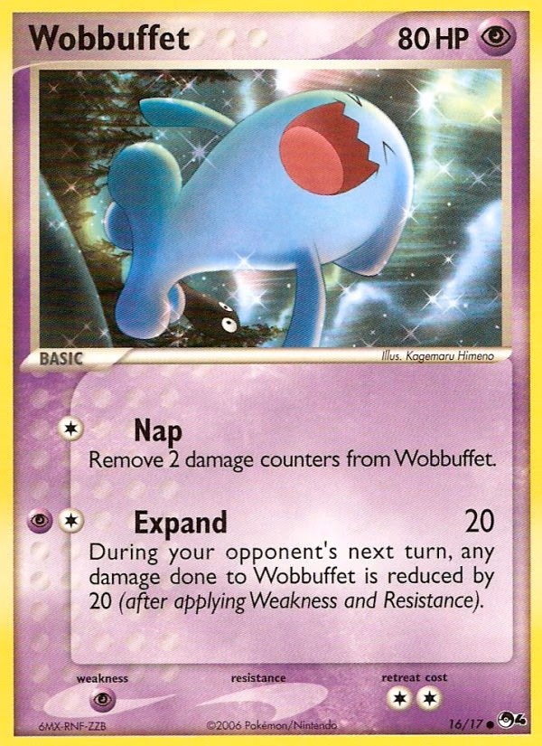 Wobbuffet Pokemon card (16/17, POP Series 4)