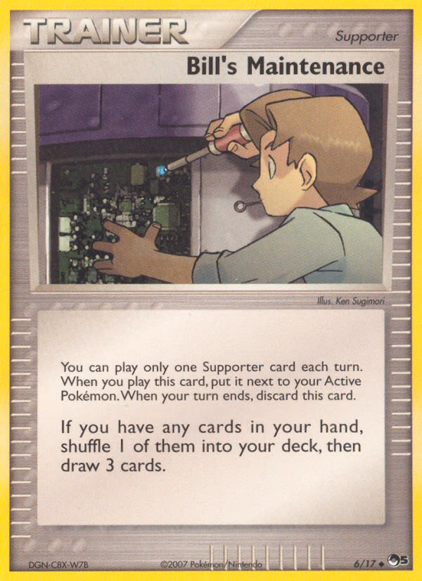 Bill's Maintenance Pokemon card (6/17, POP Series 5)