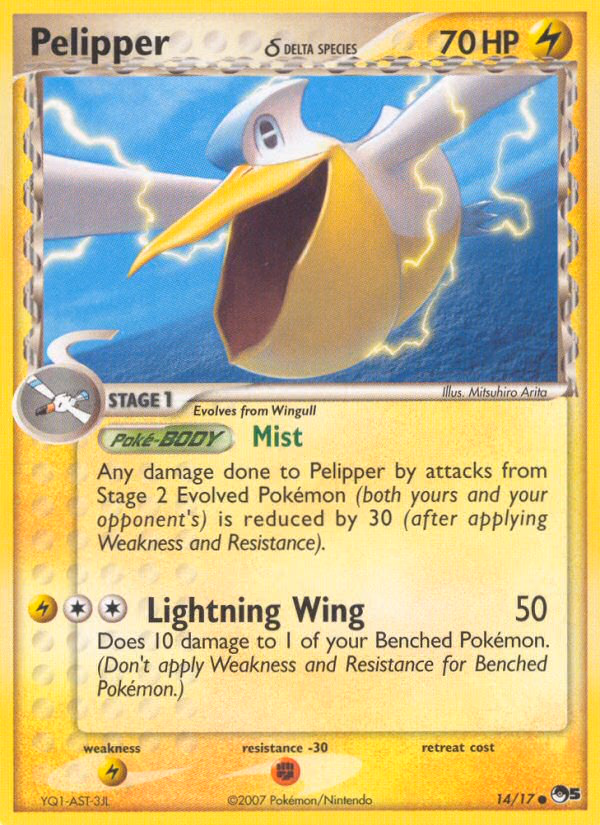 Pelipper δ Pokemon card (14/17, POP Series 5)