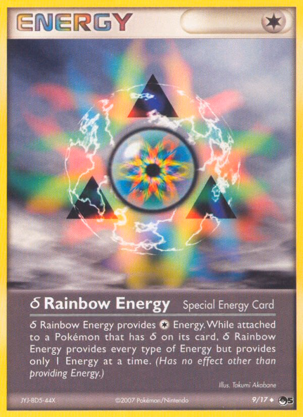 δ Rainbow Energy Pokemon card (9/17, POP Series 5)