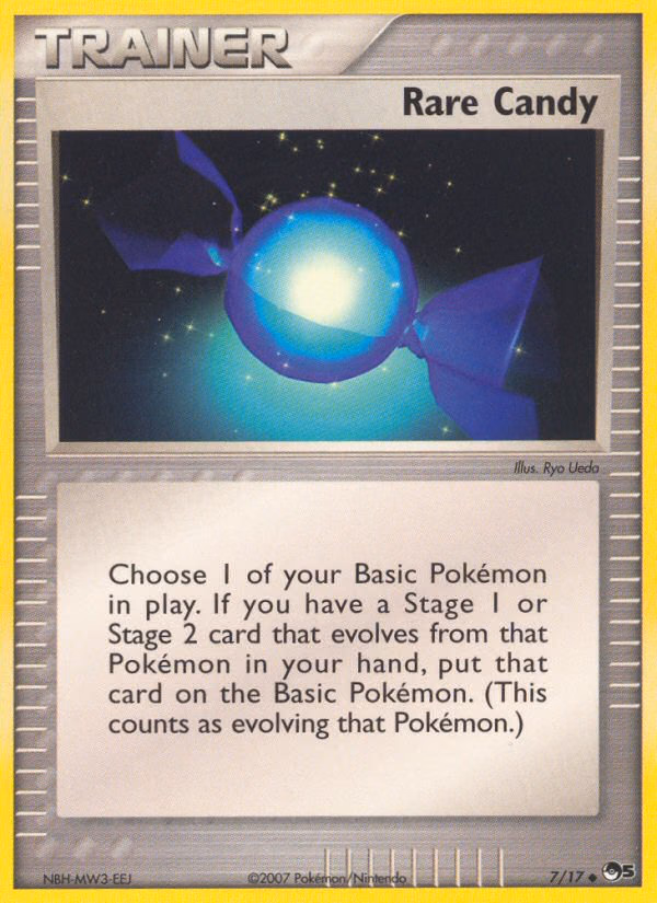 Rare Candy Pokemon card (7/17, POP Series 5)
