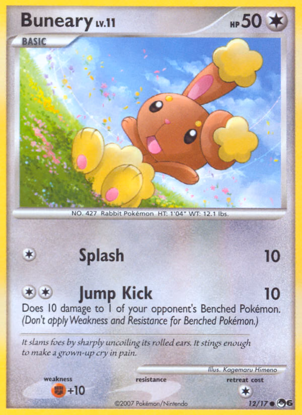 Buneary Pokemon card (12/17, POP Series 6)
