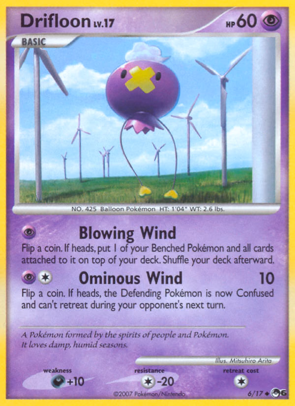 Drifloon Pokemon card (6/17, POP Series 6)