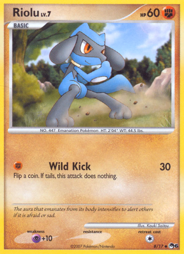 Riolu Pokemon card (8/17, POP Series 6)