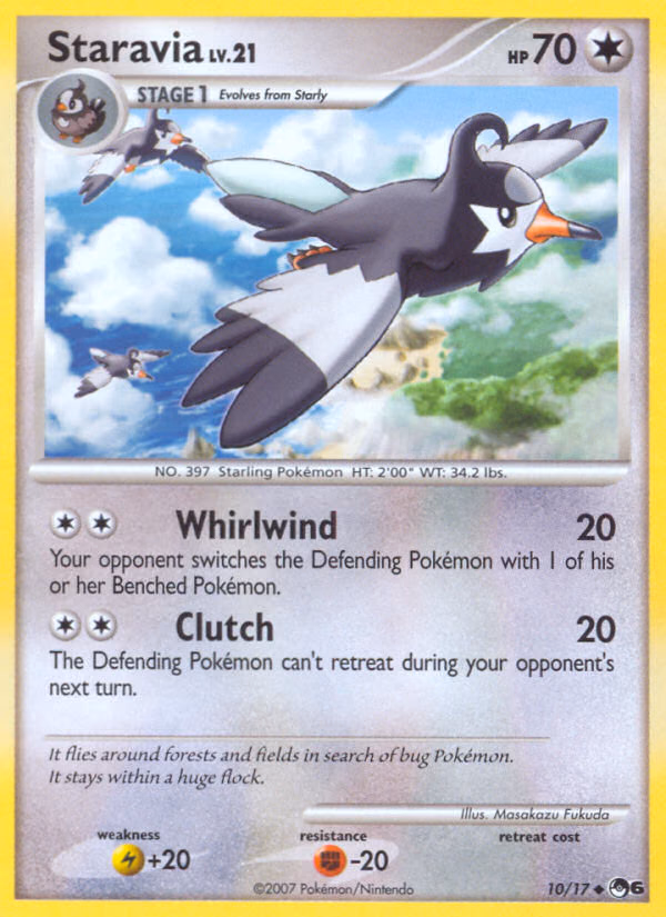 Staravia Pokemon card (10/17, POP Series 6)