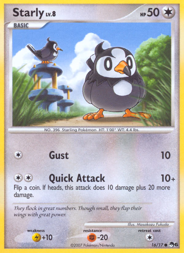 Starly Pokemon card (16/17, POP Series 6)