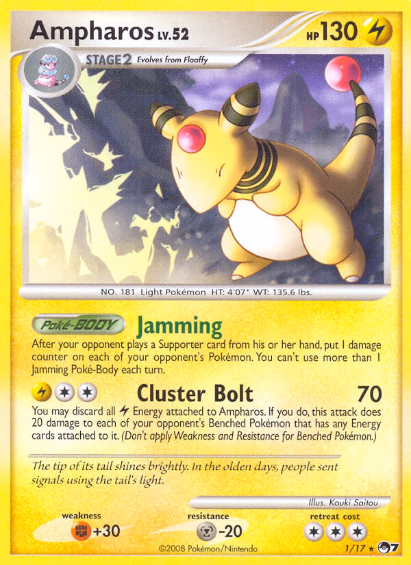 Ampharos Pokemon card (1/17, POP Series 7)