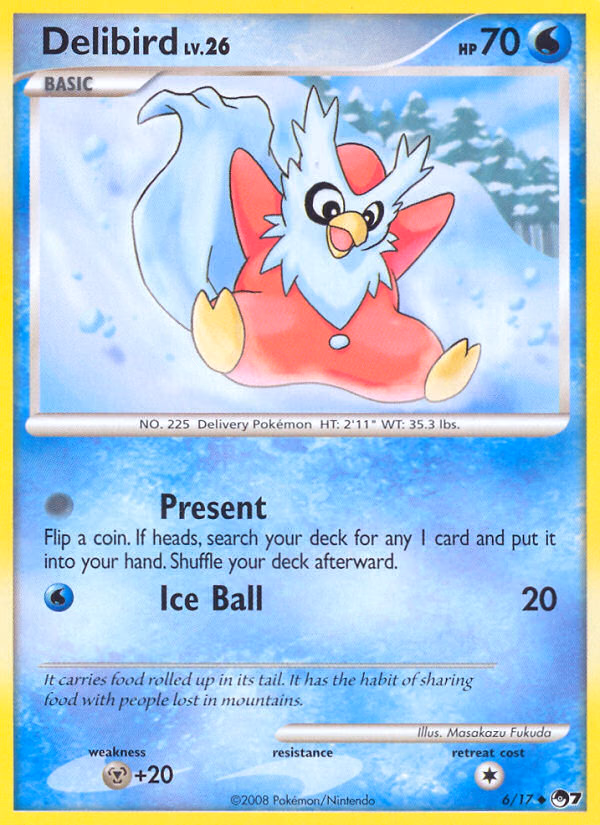 Delibird Pokemon card (6/17, POP Series 7)