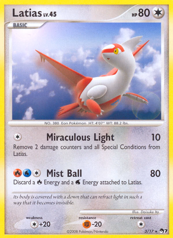 Latias Pokemon card (3/17, POP Series 7)