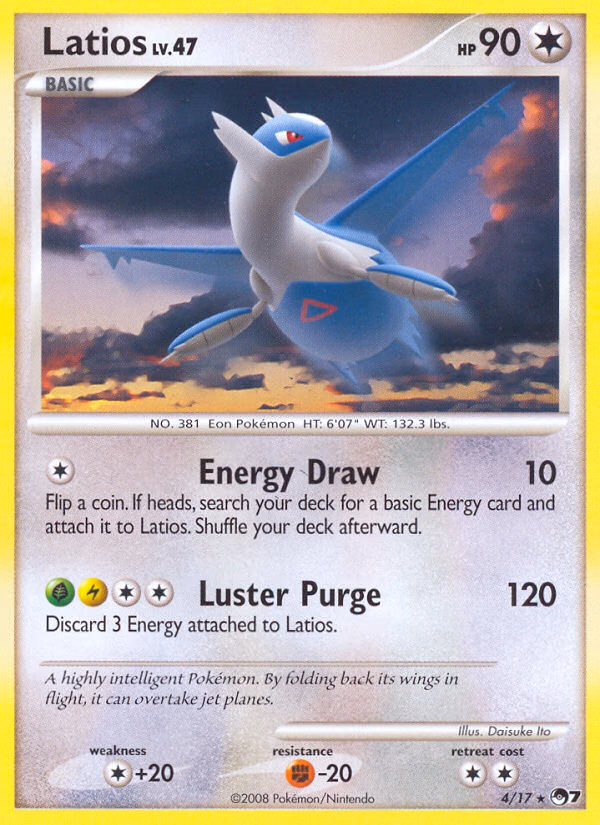 Latios Pokemon card (4/17, POP Series 7)