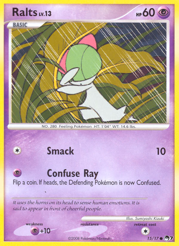 Ralts Pokemon card (15/17, POP Series 7)