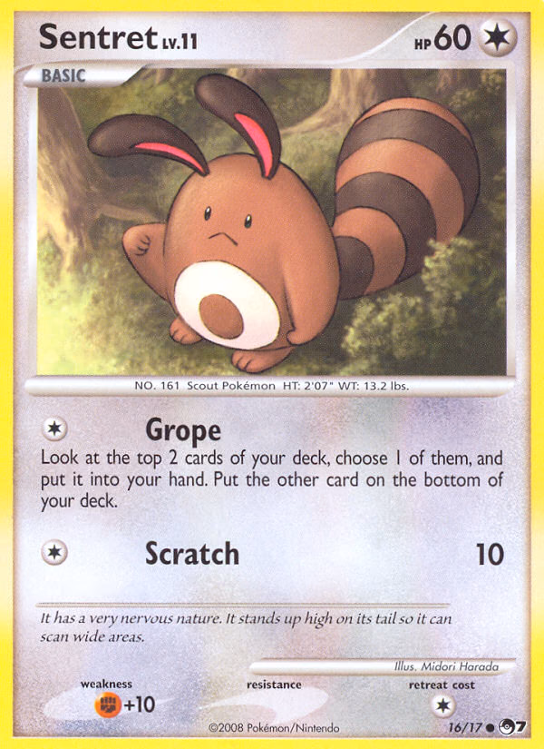 Sentret Pokemon card (16/17, POP Series 7)