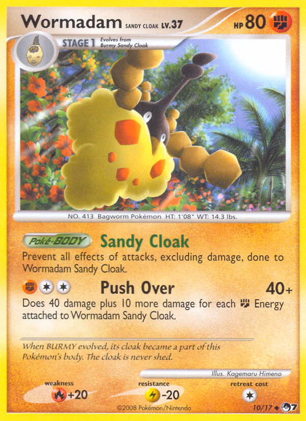 Wormadam Sandy Cloak Pokemon card (10/17, POP Series 7)