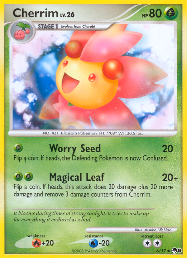 Cherrim Pokemon card (6/17, POP Series 8)