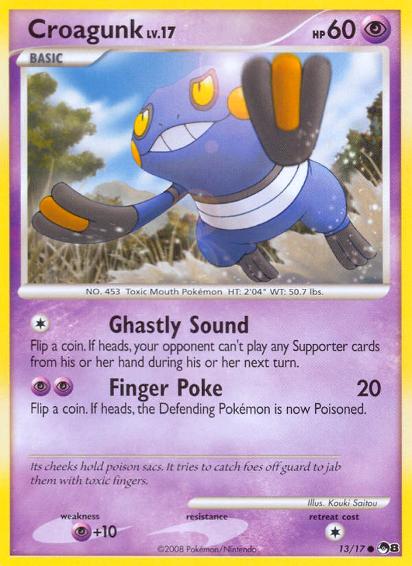 Croagunk Pokemon card (13/17, POP Series 8)