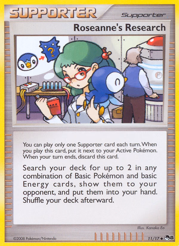 Roseanne's Research Pokemon card (11/17, POP Series 8)