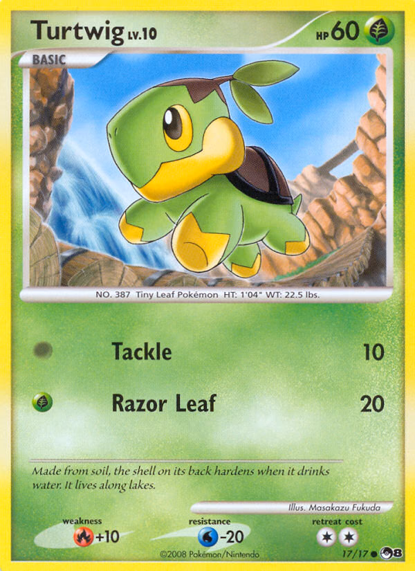 Turtwig Pokemon card (17/17, POP Series 8)