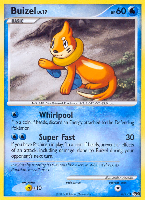 Buizel Pokemon card (6/17, POP Series 9)