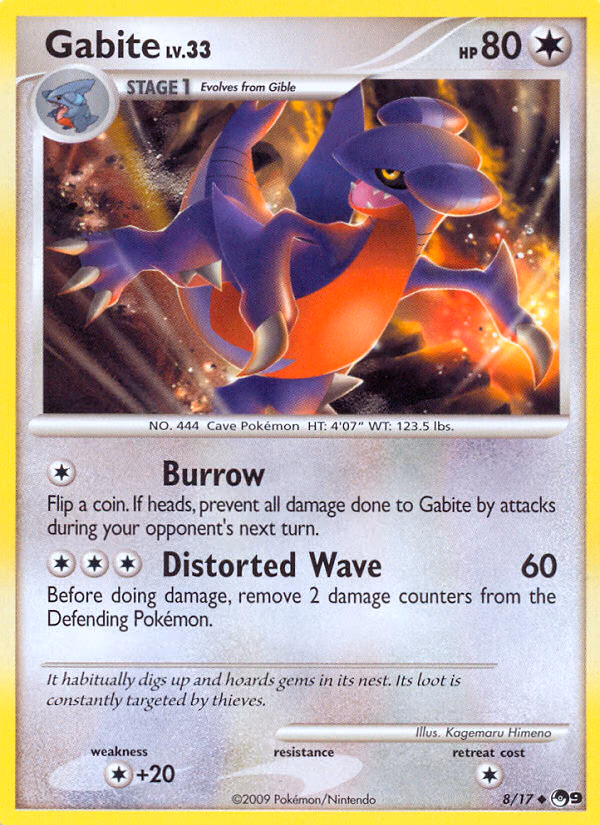 Gabite Pokemon card (8/17, POP Series 9)