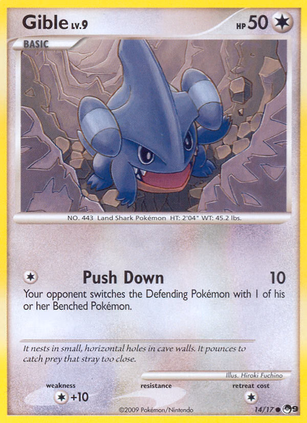Gible Pokemon card (14/17, POP Series 9)