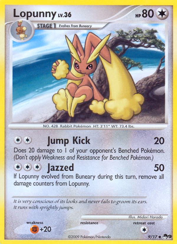 Lopunny Pokemon card (9/17, POP Series 9)