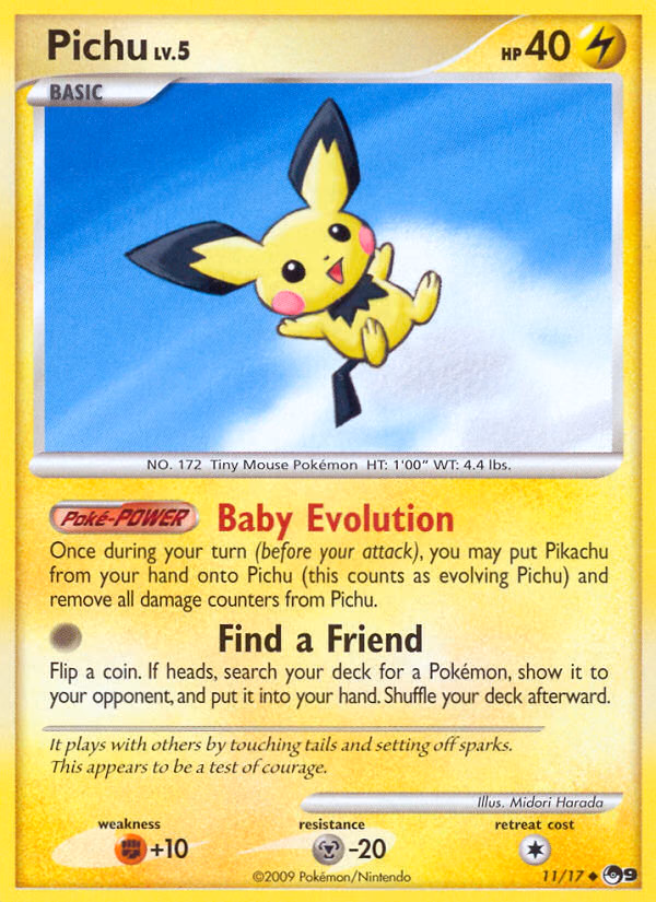 Pichu Pokemon card (11/17, POP Series 9)