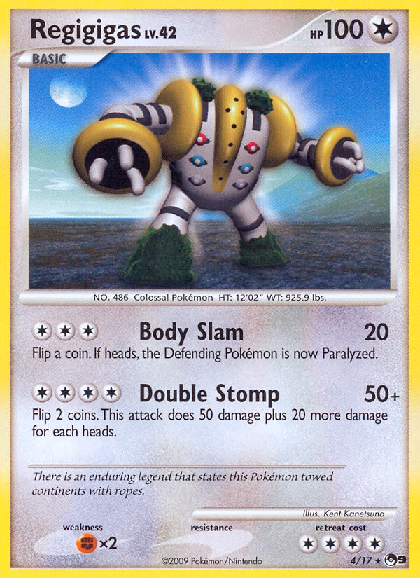Regigigas Pokemon card (4/17, POP Series 9)