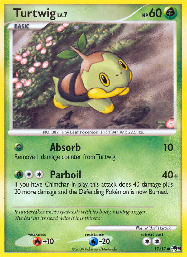 Turtwig Pokemon card (17/17, POP Series 9)