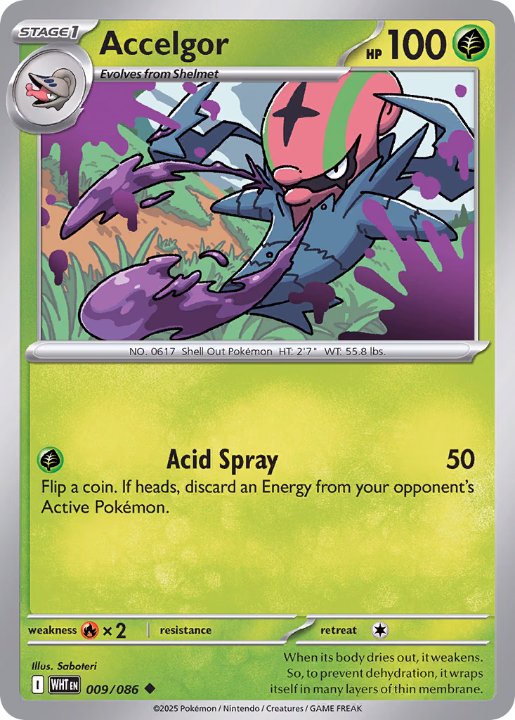 Accelgor Pokemon card (009/086, White Flare)