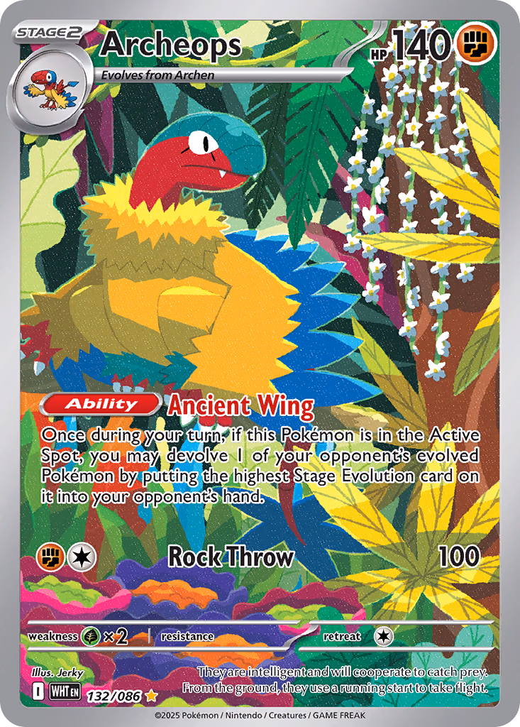 Archeops Pokemon card (132/086, White Flare)