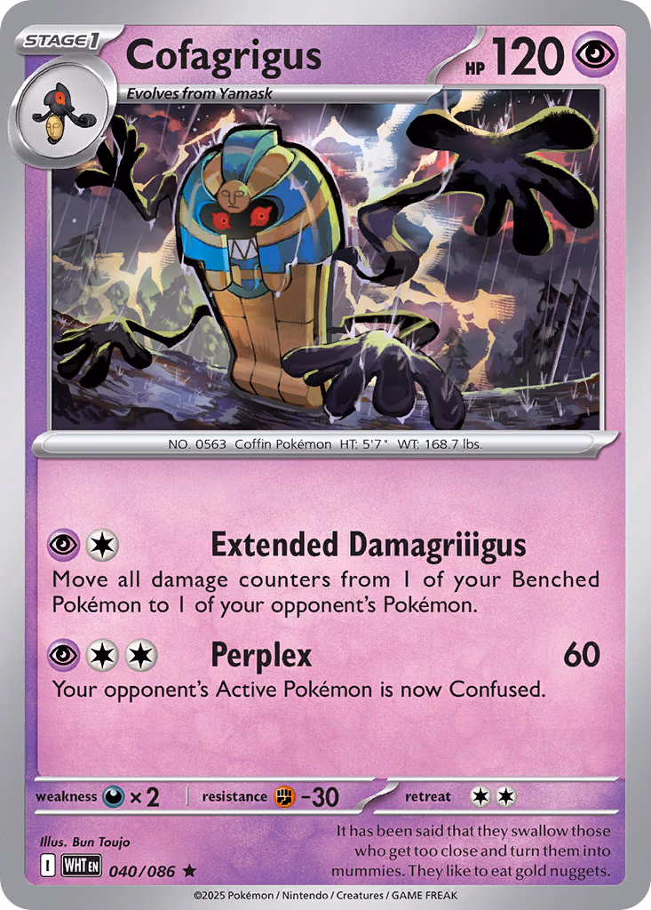 Cofagrigus Pokemon card (040/086, White Flare)