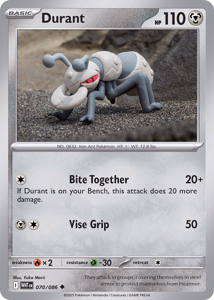 Durant Pokemon card (070/086, White Flare)