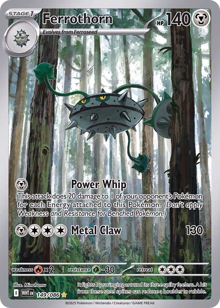 Ferrothorn Pokemon card (149/086, White Flare)
