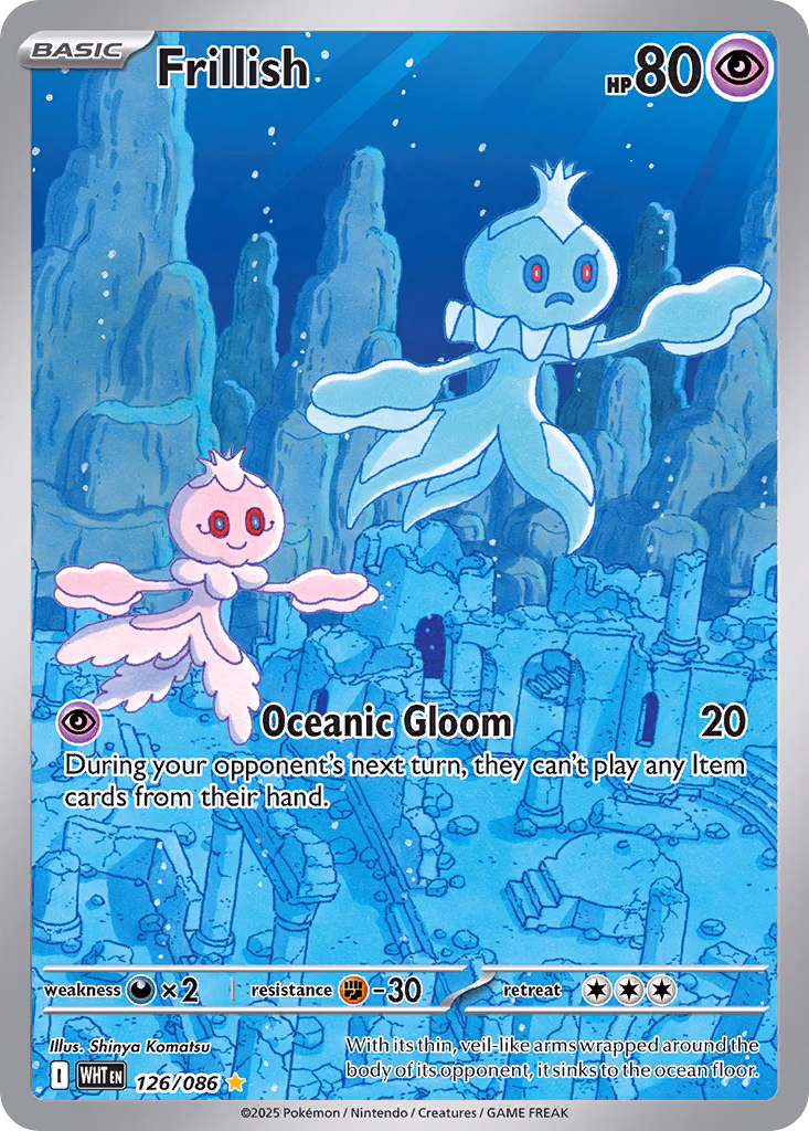 Frillish Pokemon card (126/086, White Flare)