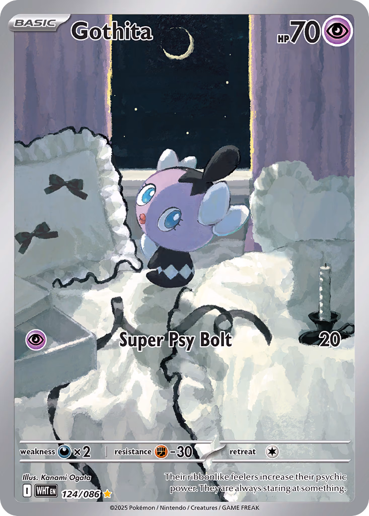 Gothita Pokemon card (124/086, White Flare)