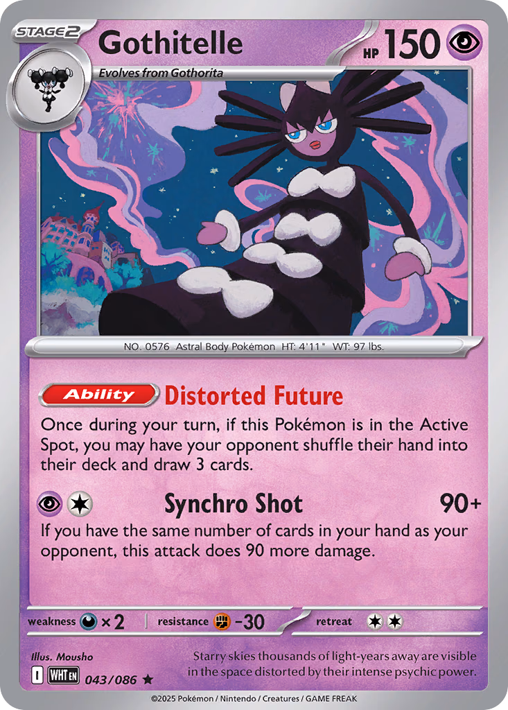 Gothitelle Pokemon card (043/086, White Flare)